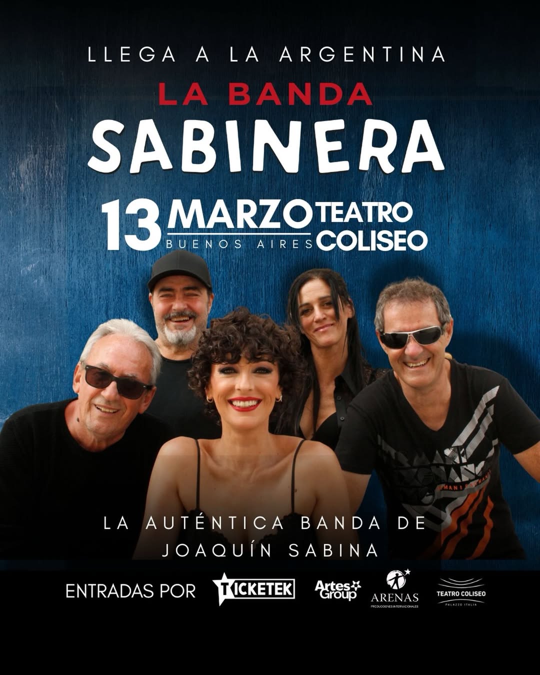 La Banda Sabinera abre su gira argentina 2026 con un show imperdible en el Teatro Coliseo