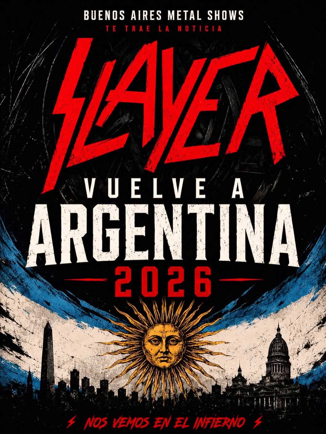 Slayer vuelve a la Argentina con un show histórico junto a Kreator y Avernal